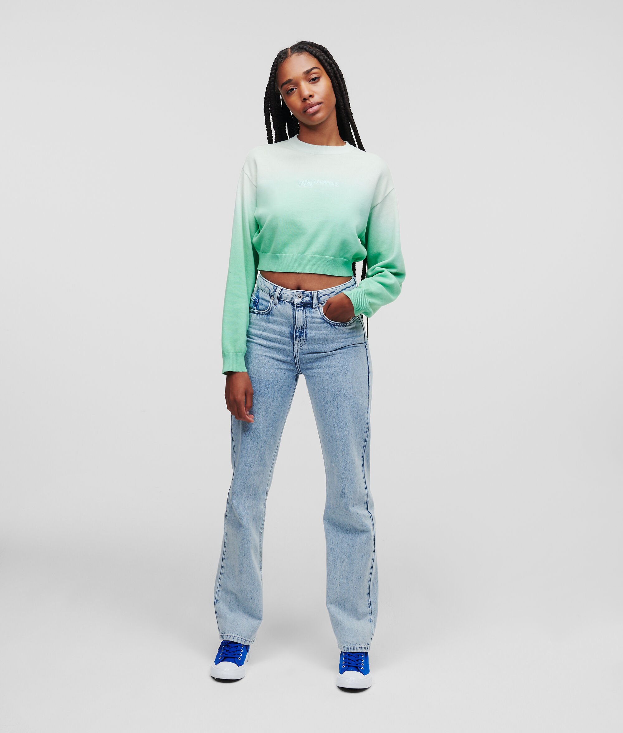 (image for) Clear KLJ OMBRÉ CROPPED JUMPER